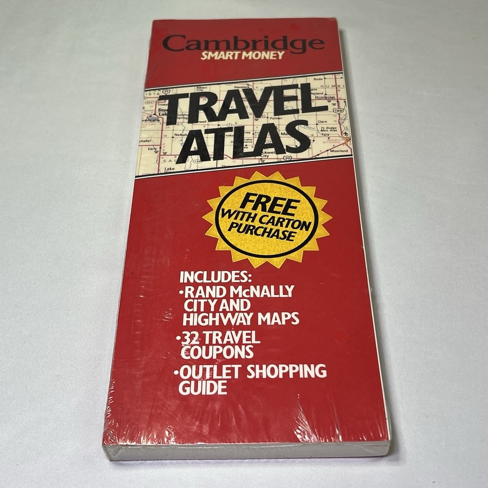 New Cambridge Cigarettes‎ Travel Atlas Map 1991 Vintage Advertising Giveaway